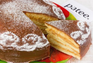 Торт Ириска с шоколадной глазурью