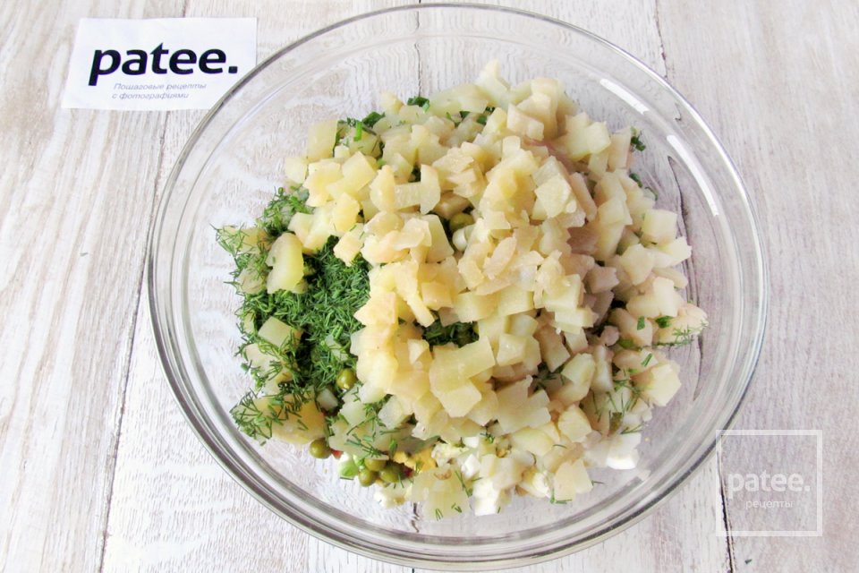 Салат Оливье с колбасой - Шаг 16