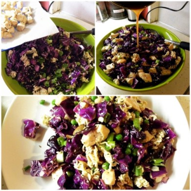 Куриный салат с краснокочанной капустой - Шаг 3