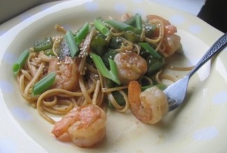 Паста с креветками по-шанхайски