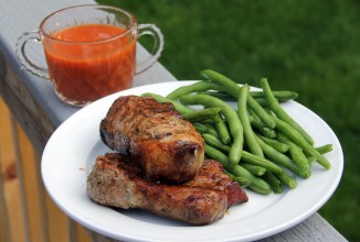 Шашлык из ребрышек с яблочным соусом