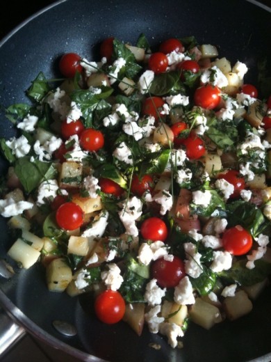 Фриттата с картофелем и овощами