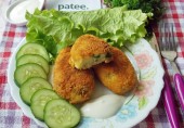 Картофельные котлеты с куриным мясом и зеленью