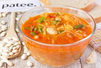 Щи с двумя видами фасоли