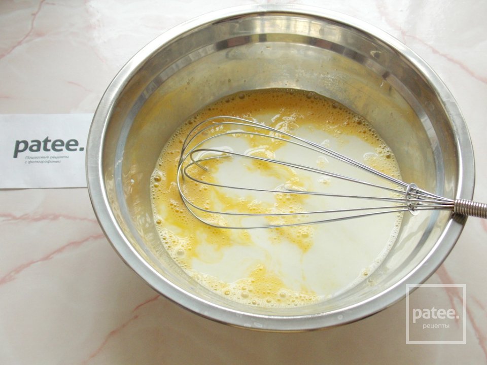 Блинчики с ветчиной, яйцом и зеленым луком - Шаг 3