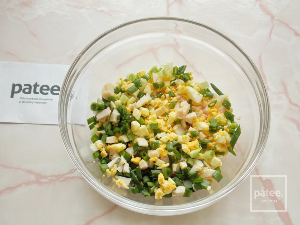 Блинчики с ветчиной, яйцом и зеленым луком - Шаг 9