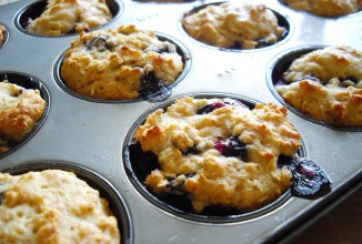 Овсяные кексы с черникой