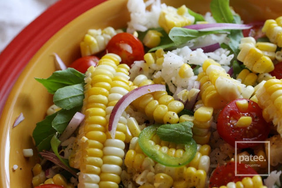 Рисовый салат с кукурузой - Шаг 8