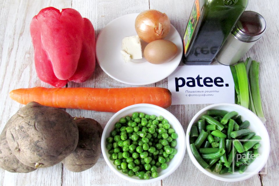 Овощной суп с яйцом - Шаг 1