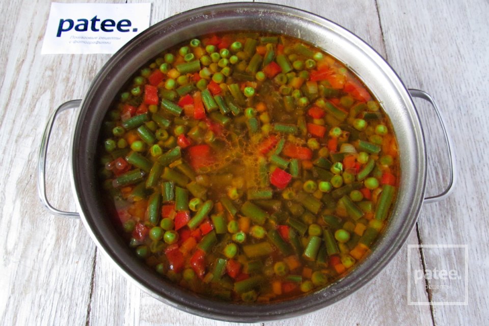 Овощной суп с яйцом - Шаг 19