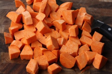 Запеченный сладкий картофель - приготовление