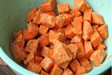 Запеченный сладкий картофель - приготовление