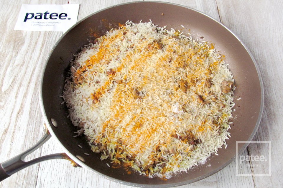 Рис басмати с фаршем и зелёным горошком - Шаг 5