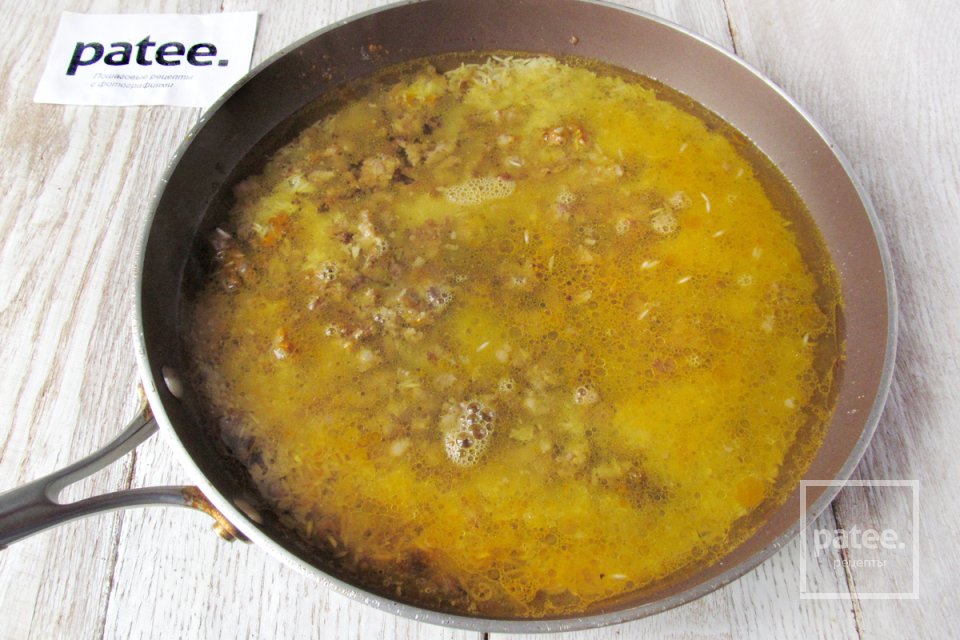 Рис басмати с фаршем и зелёным горошком - Шаг 6