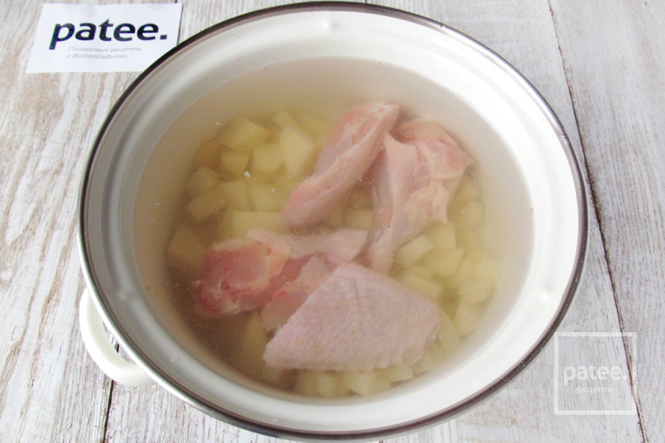 Суп с красной чечевицей и куриными крылышками - Шаг 4