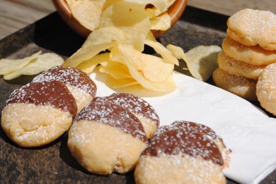 Рецепт Шоколадное печенье с картофельными чипсами
