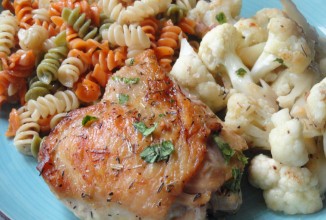 Куриные окорочка с цветной капустой