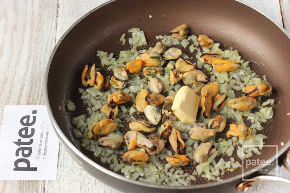 Паста орзо в сливочном соусе с мидиями - Шаг 5