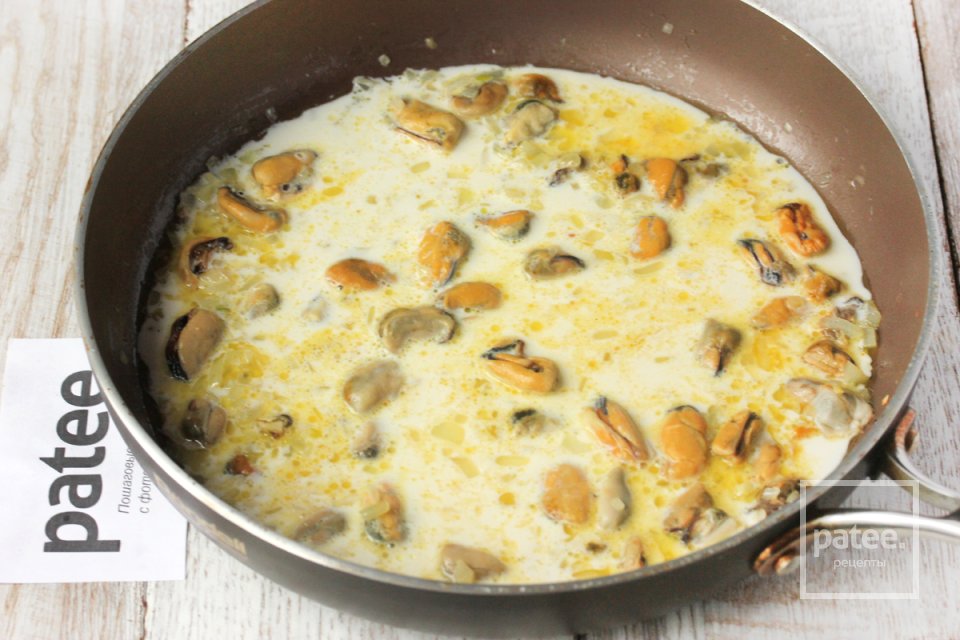 Паста орзо в сливочном соусе с мидиями - Шаг 7