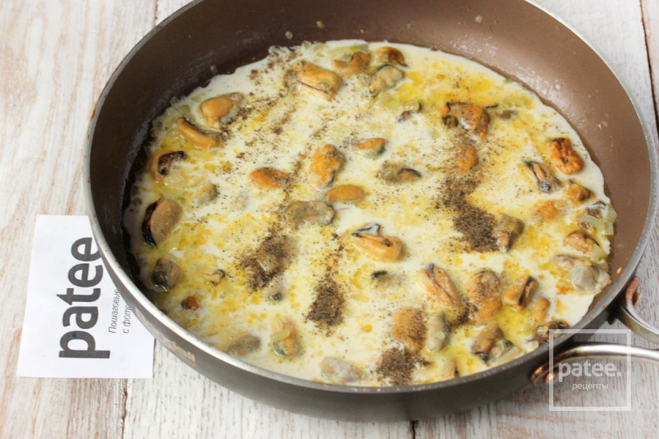 Паста орзо в сливочном соусе с мидиями - Шаг 8