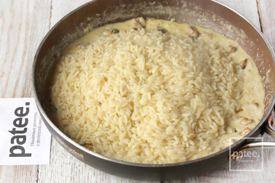 Паста орзо в сливочном соусе с мидиями - Шаг 12