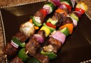 Шашлык из говядины с овощами