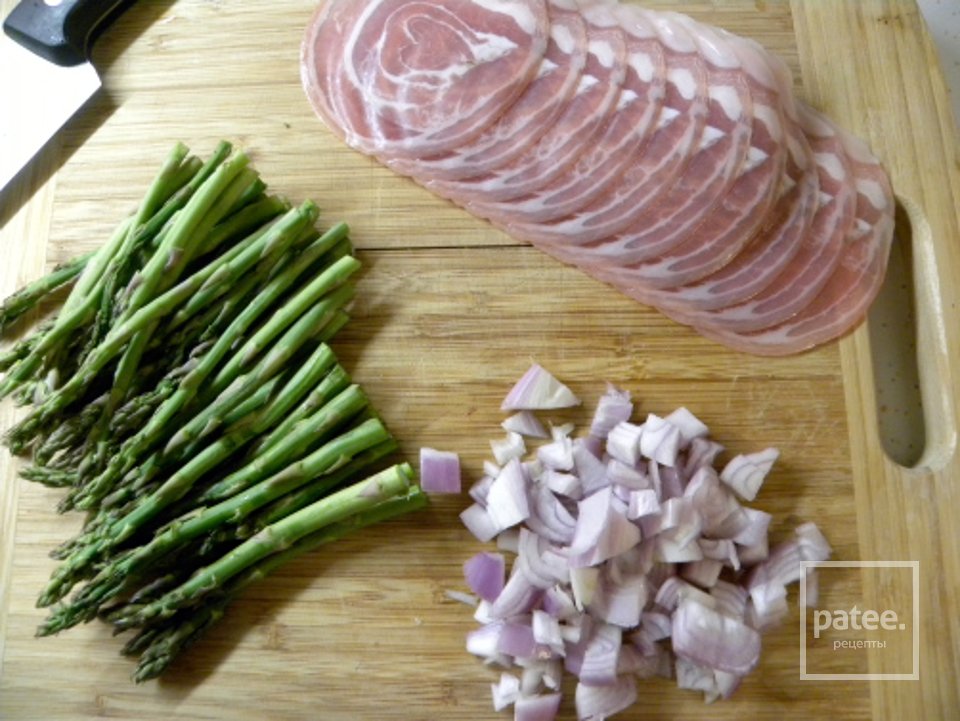 Киш с беконом, спаржей и сыром - Шаг 8