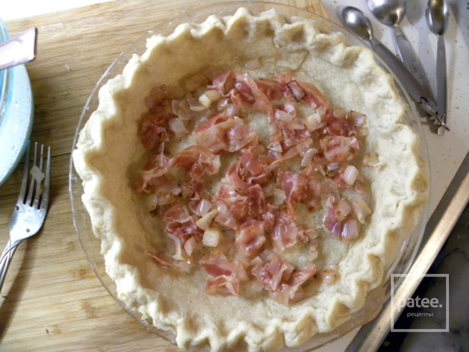 Киш с беконом, спаржей и сыром - Шаг 10