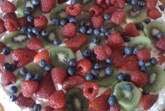 Сладкая фруктовая пицца