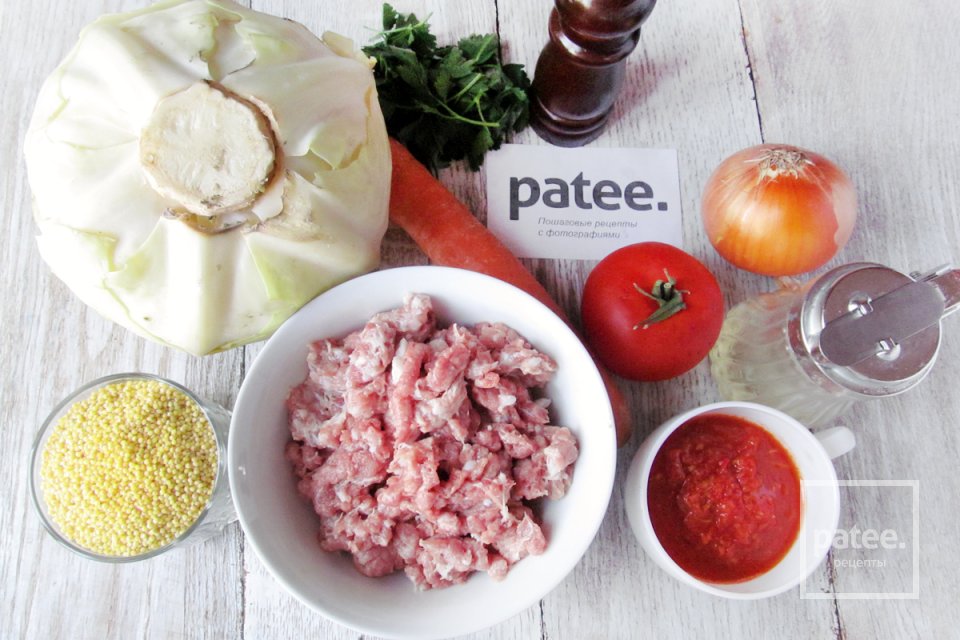 Голубцы со свининой и пшеном - Шаг 1