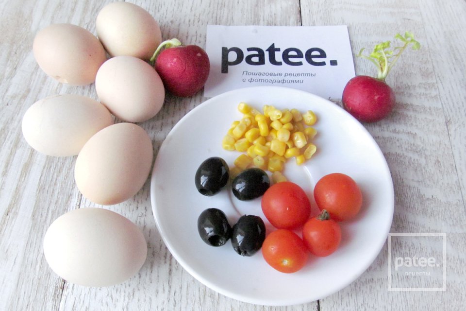 Салат Корзина с цветами - Шаг 2