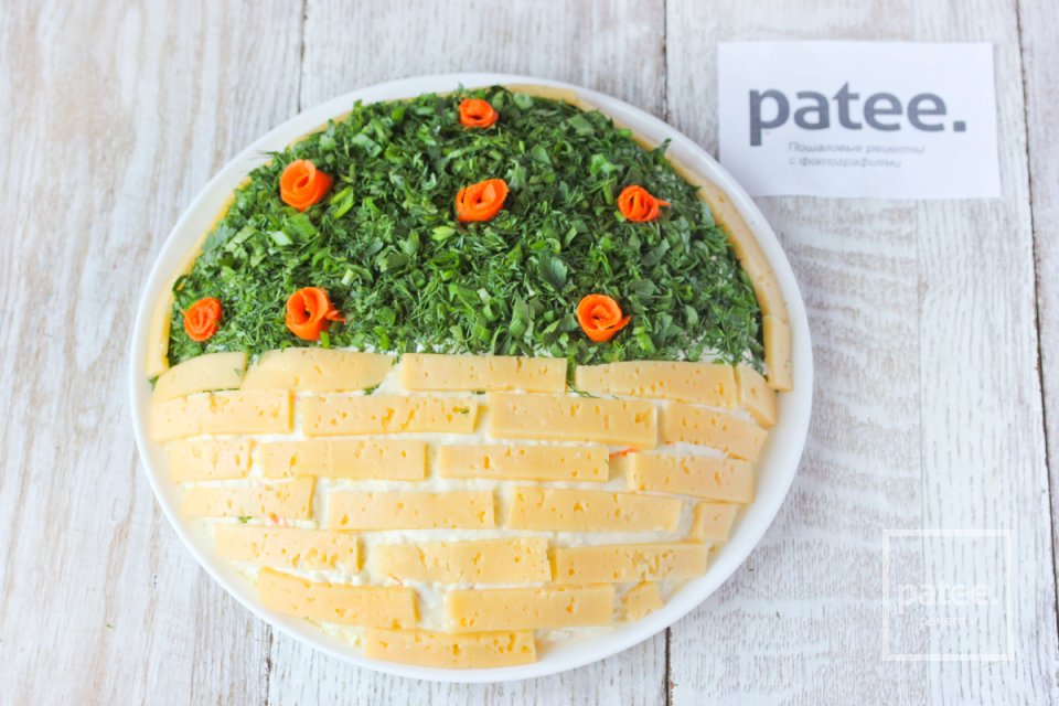 Салат Корзина с цветами - Шаг 24