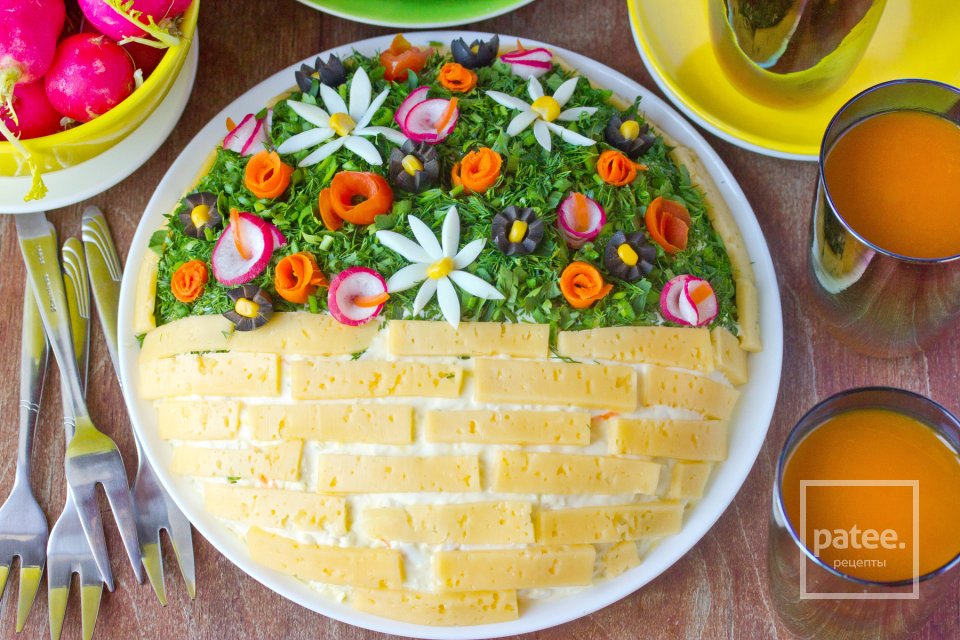 Салат Корзина с цветами - Шаг 28