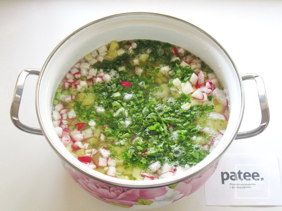 Окрошка на сыворотке - Шаг 17