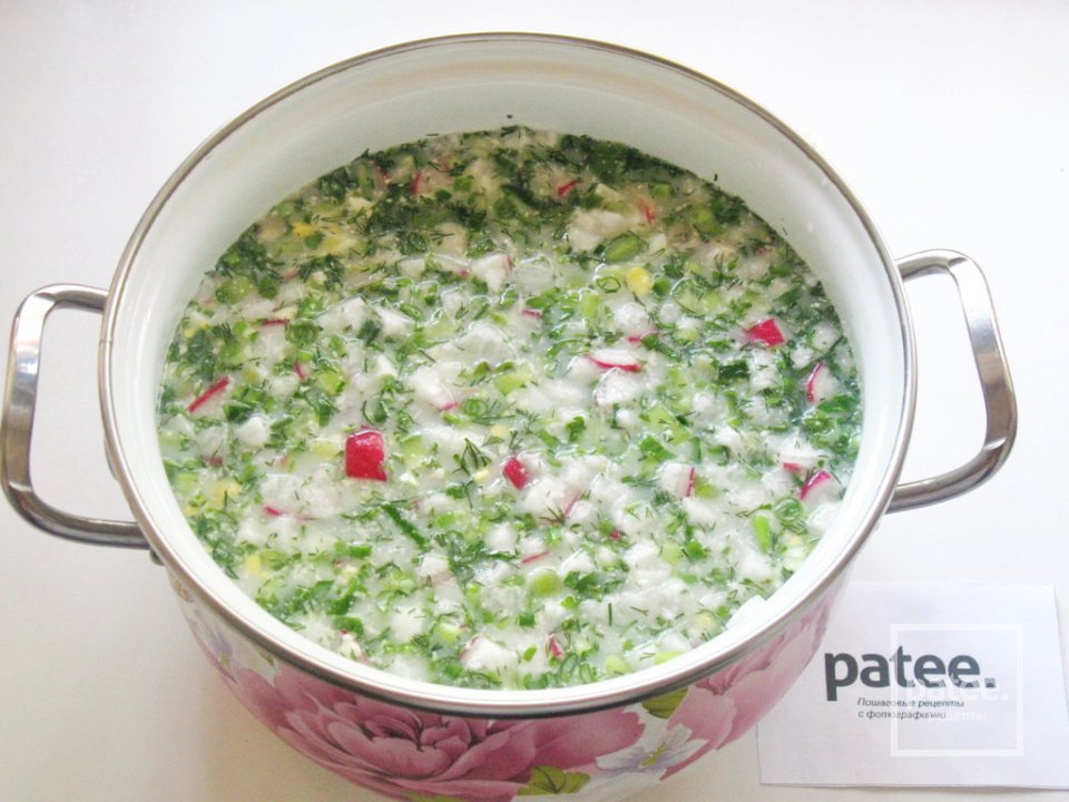 Окрошка на сыворотке - Шаг 19