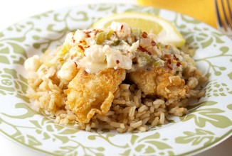 Белая рыба в винном соусе