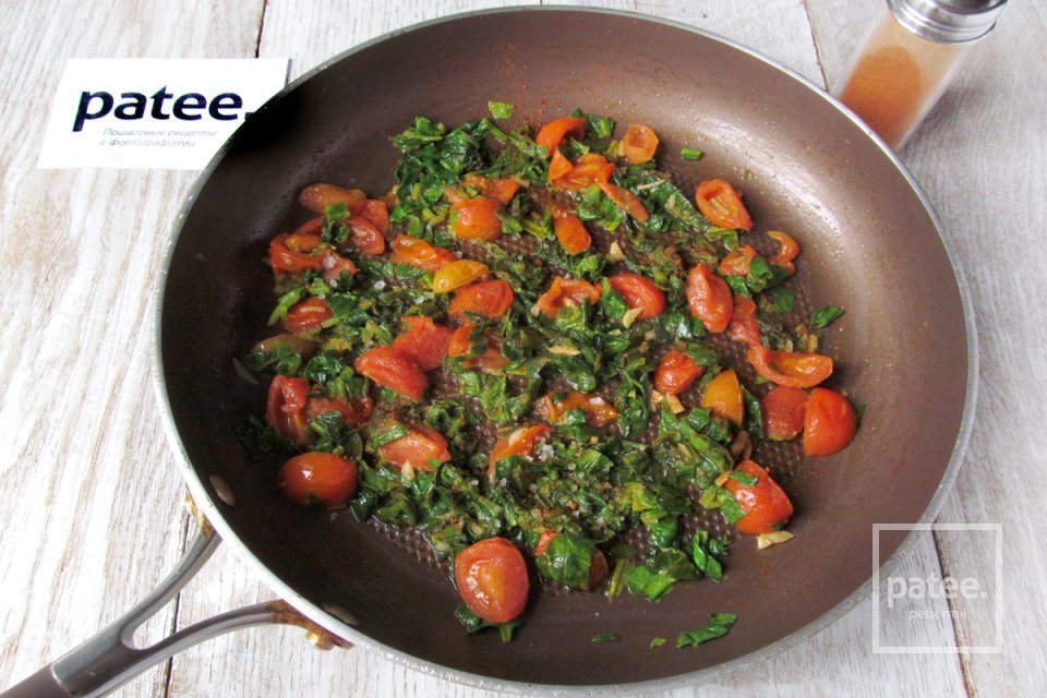 Рис со шпинатом и помидорами черри - Шаг 10