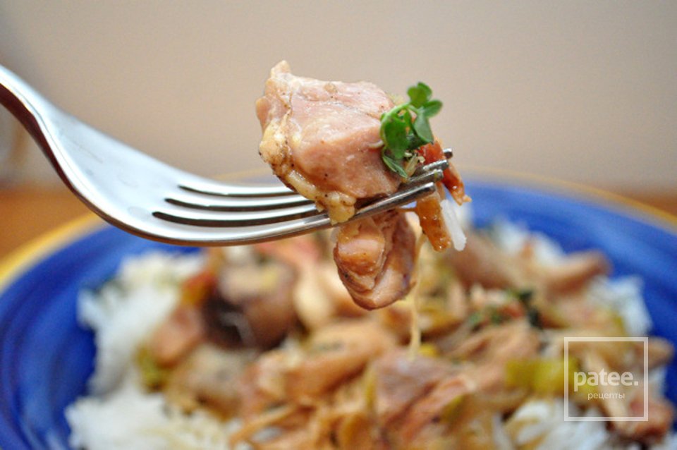 Курица с грибами в винном соусе - Шаг 18