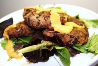 Оладьи из фасоли и сладкого картофеля