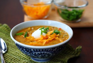 Кукурузная похлебка с сыром Чеддер