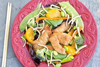 Азиатский салат со свининой