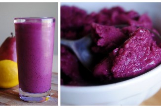 Смузи с черникой и грушей