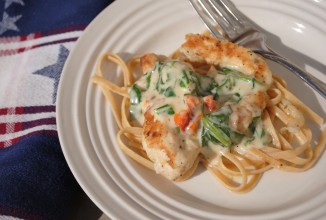 Курица с пастой по-итальянски