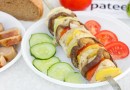 Овощные шашлыки с курицей