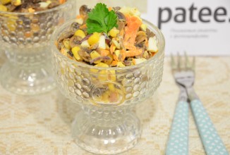 Грибной салат Пальчики оближешь