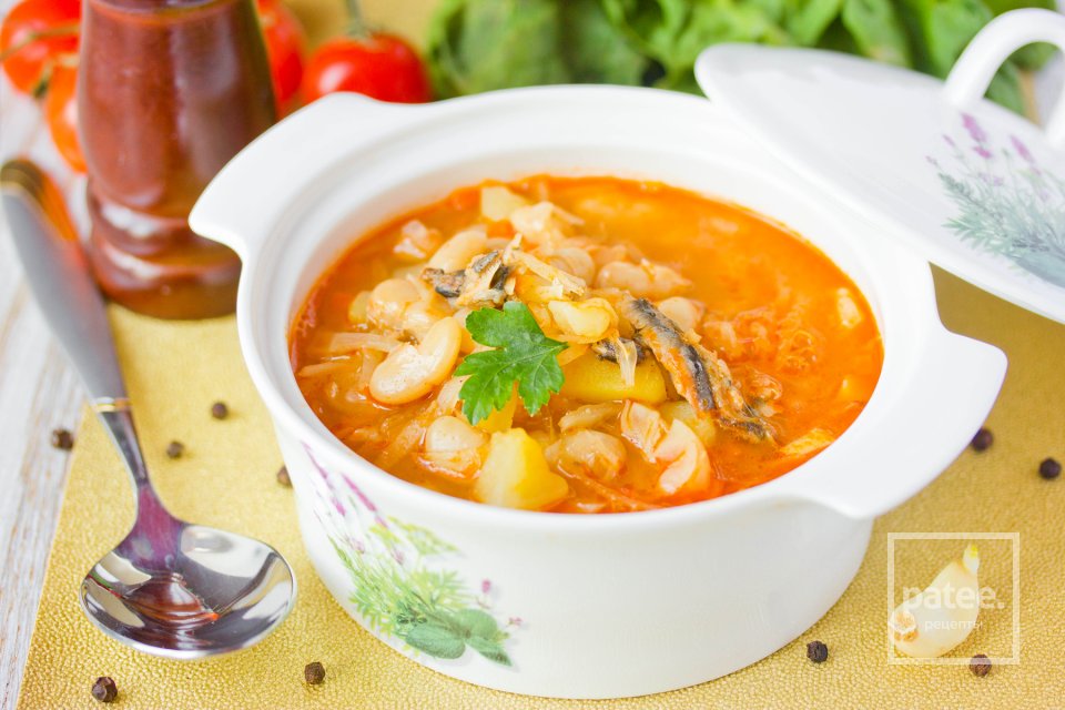 Щи с фасолью и рыбными консервами - Шаг 19