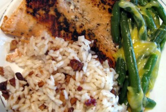 Жареный лосось