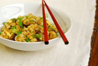 Рис со свининой и грибами