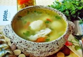 Суп с заварными манными кнелями