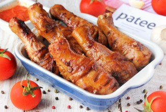Запечённые куриные голени в пикантном маринаде